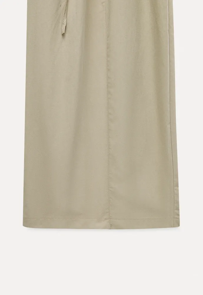 Tie-Waist Pleated Wide-Leg Pants