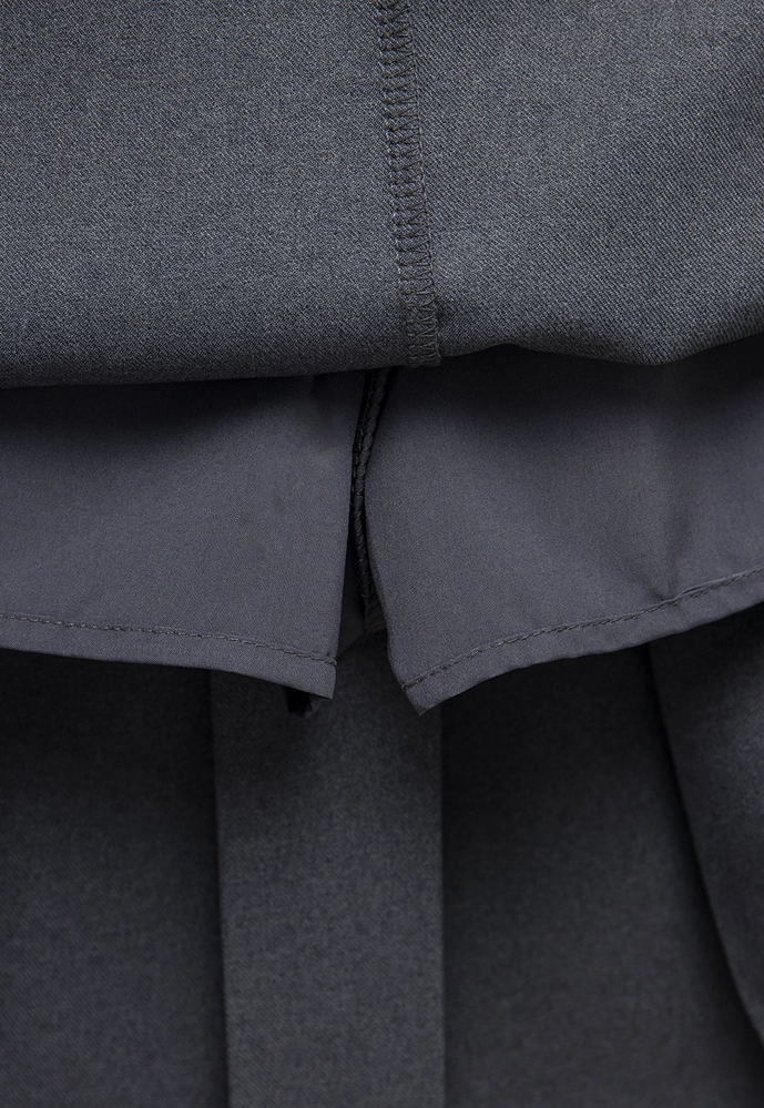 Belted Pleated Mini Skirt