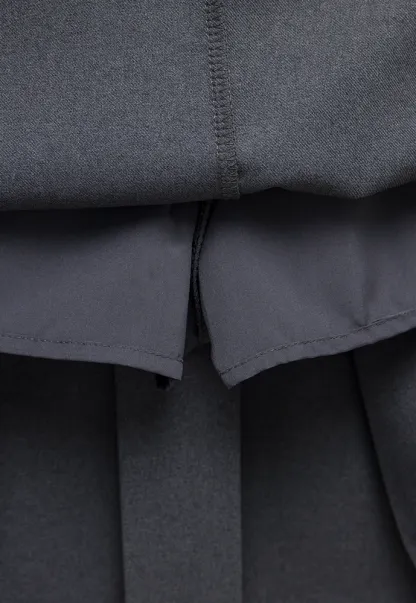 Belted Pleated Mini Skirt