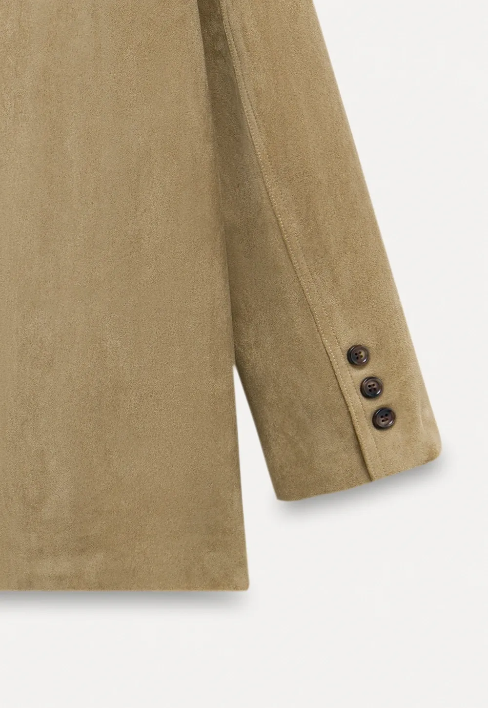 Faux Suede Blazer Jacket for Women with Pockets