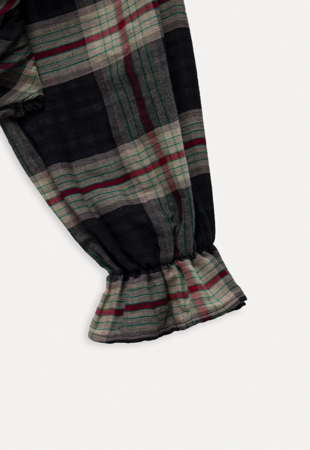 Womens Plaid Off Shoulder Tie Blouse