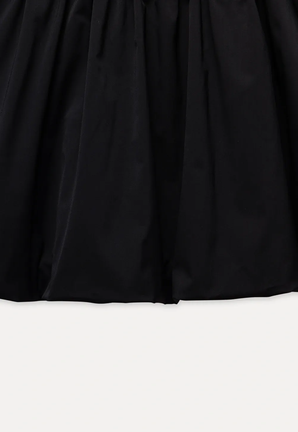 High Waist Black A Line Mini Skirt