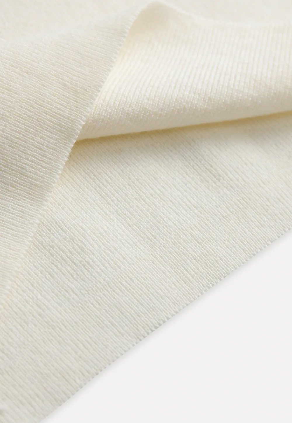 White Long Sleeve Knit Top With Tie