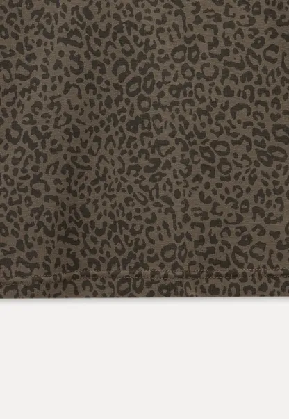 Leopard Print Long Sleeve Top