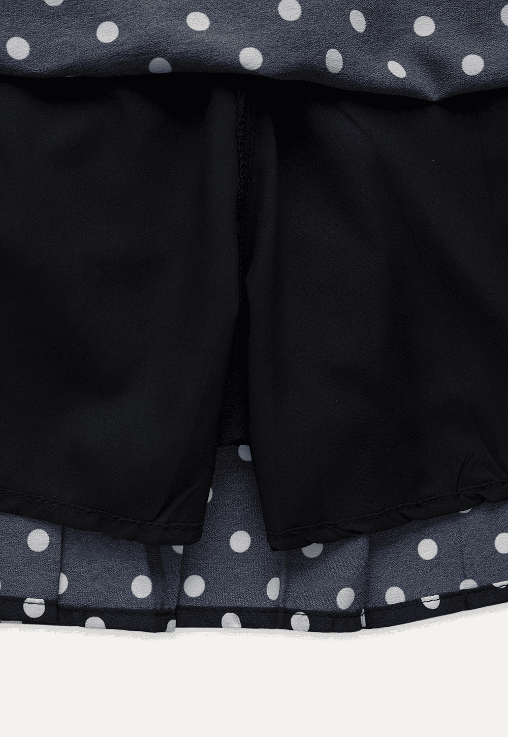 Polka Dot Pleated Mini Skirt