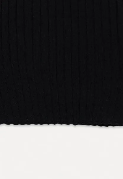 Women Classic Ribbed Knit Polo Long Sleeve