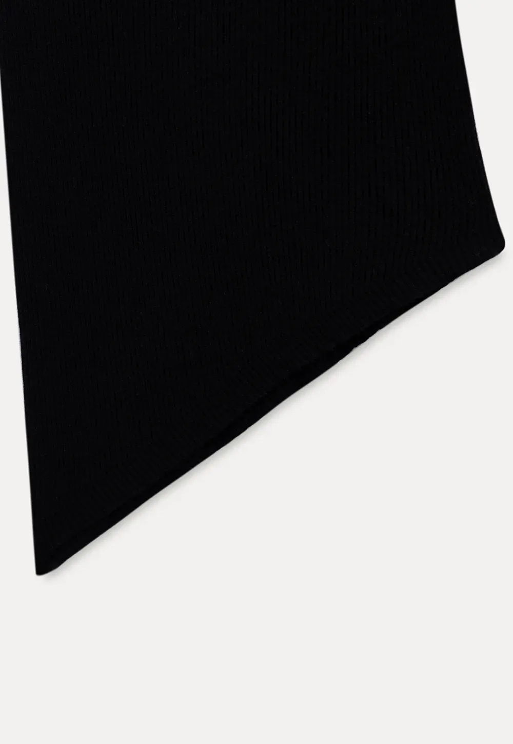 Asymmetric Turtleneck Knit Top