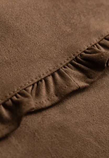 Ruffle Hem A-Line Mini Skirt