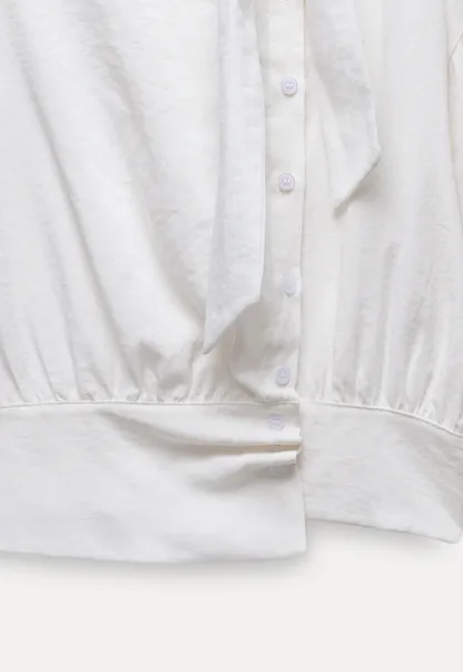 Women’s Tie Neck Long Sleeve Blouse