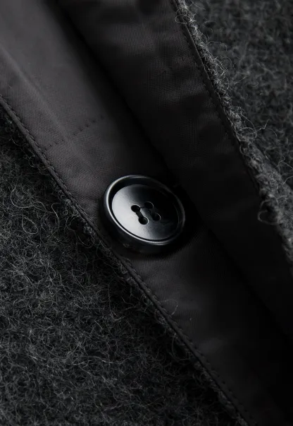 Women Cozy Faux Fur Lapel Wool Coat