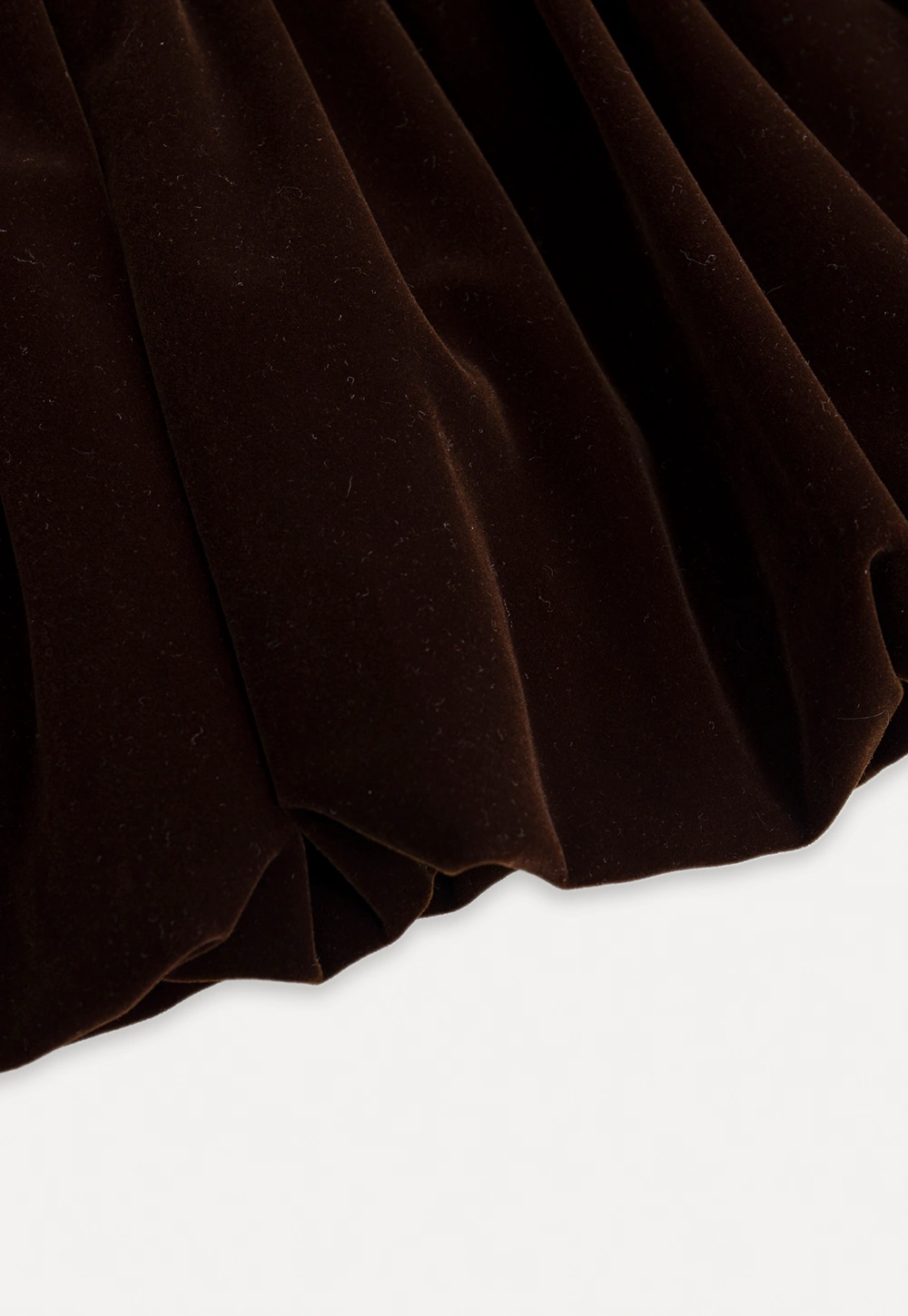 Women Velvet Bubble Hem Mini Skirt High Waist