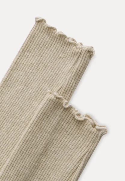 Lace Trim Ribbed Knit Top