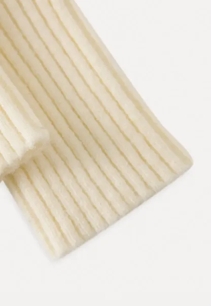 Button Shoulder Turtleneck Sweater