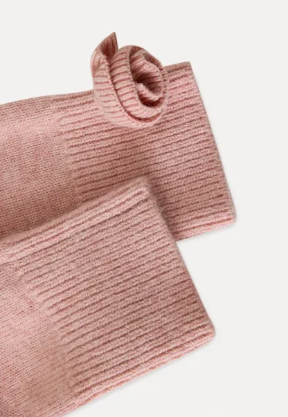 Women V-Neck Knit Sweater with Bow Cuff Detail