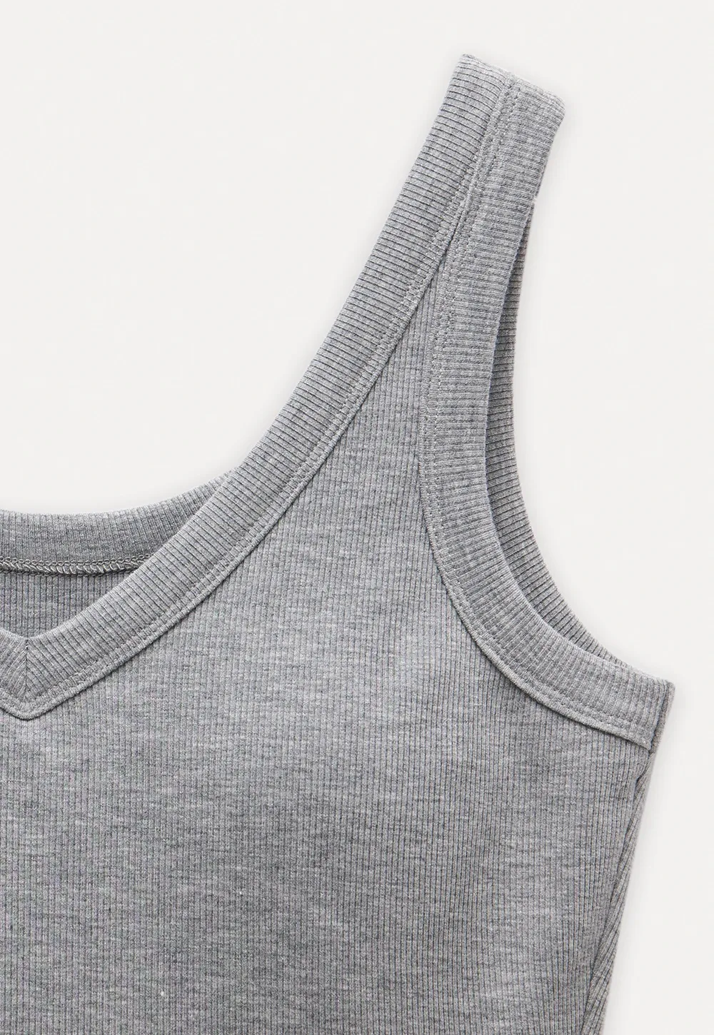 Women’s V-Neck Ribbed Knit Tank Top Sleeveless Basic Cami