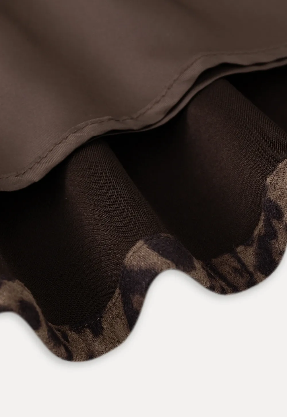 Leopard Print Flared Skirt