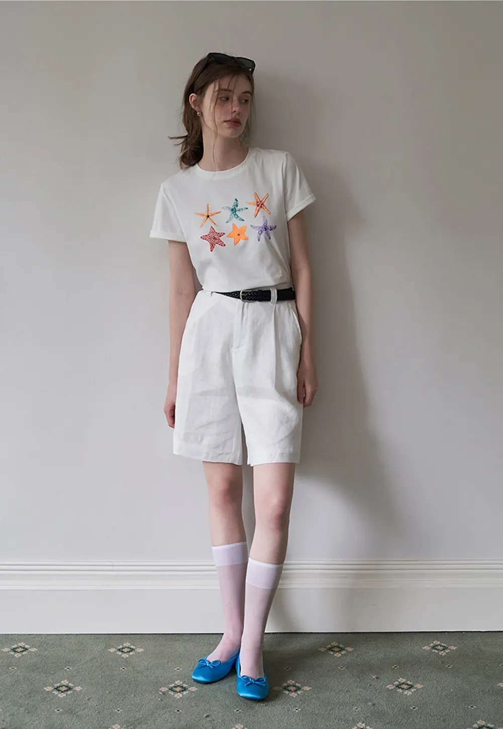 Women's Graphic Print Straight Shoulder T-Shirt