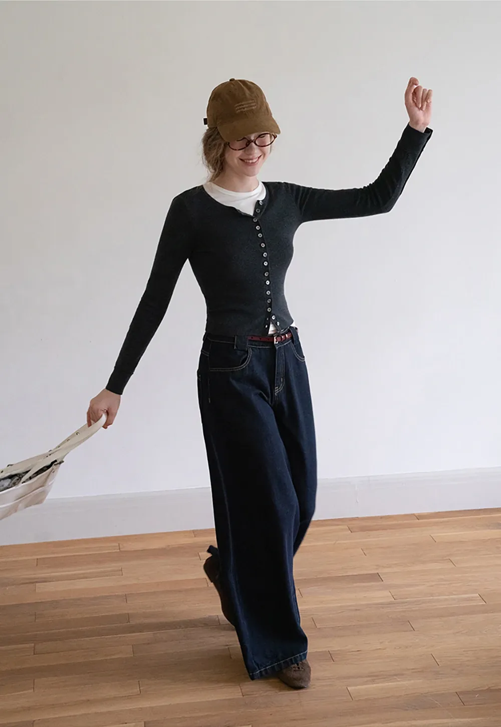 Womens Long Sleeve Button Down Knit Cardigan