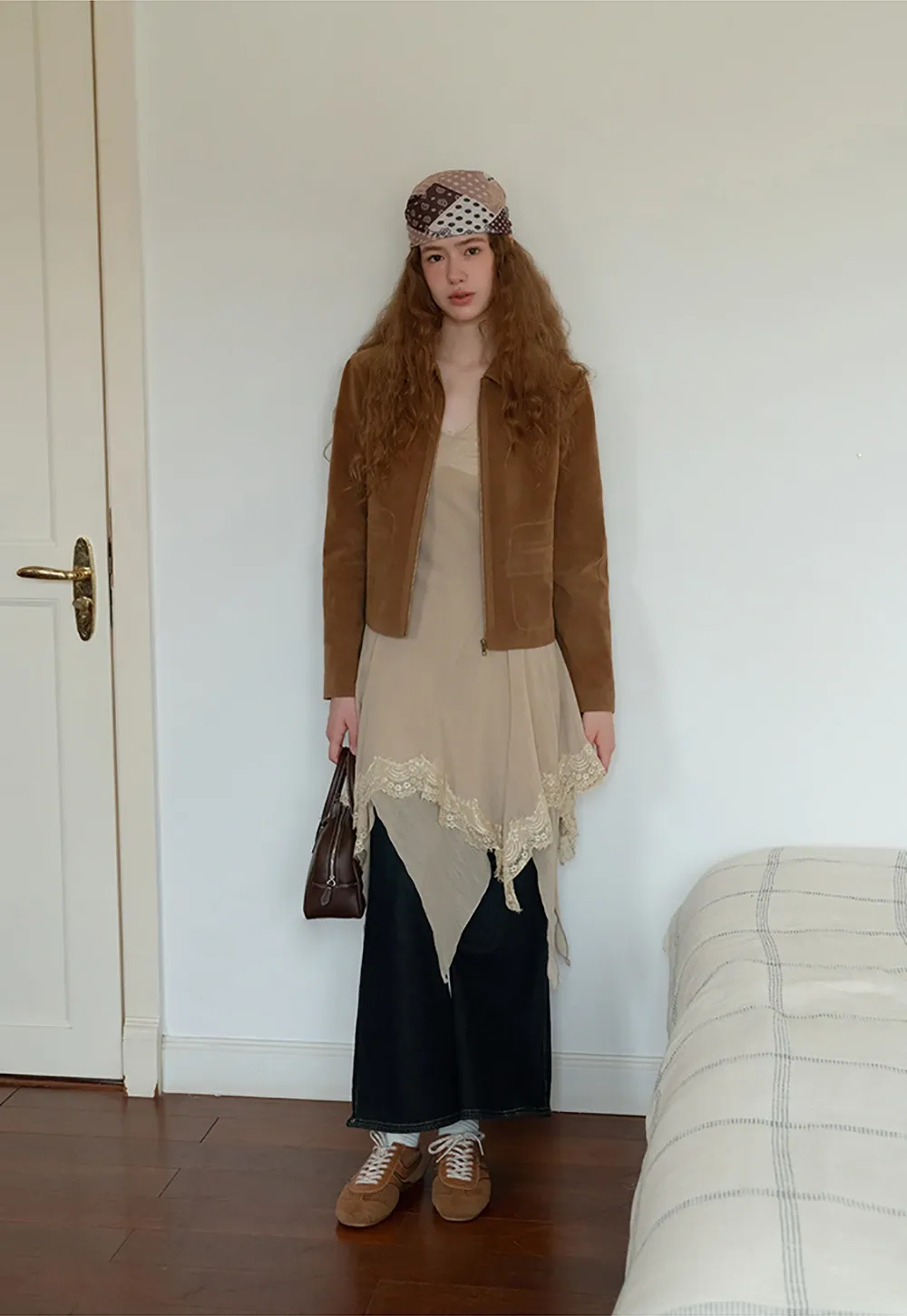 Faux Suede Short Jacket for Women