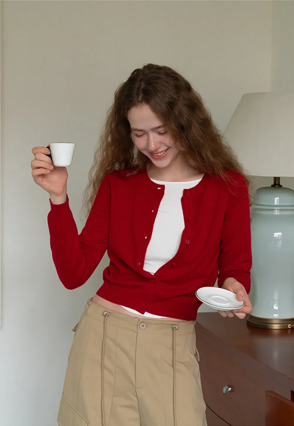 Womens High Waist Cargo Pants