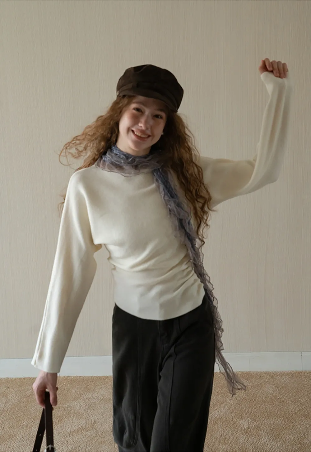 Womens High Waist Wide Leg Cargo Pants