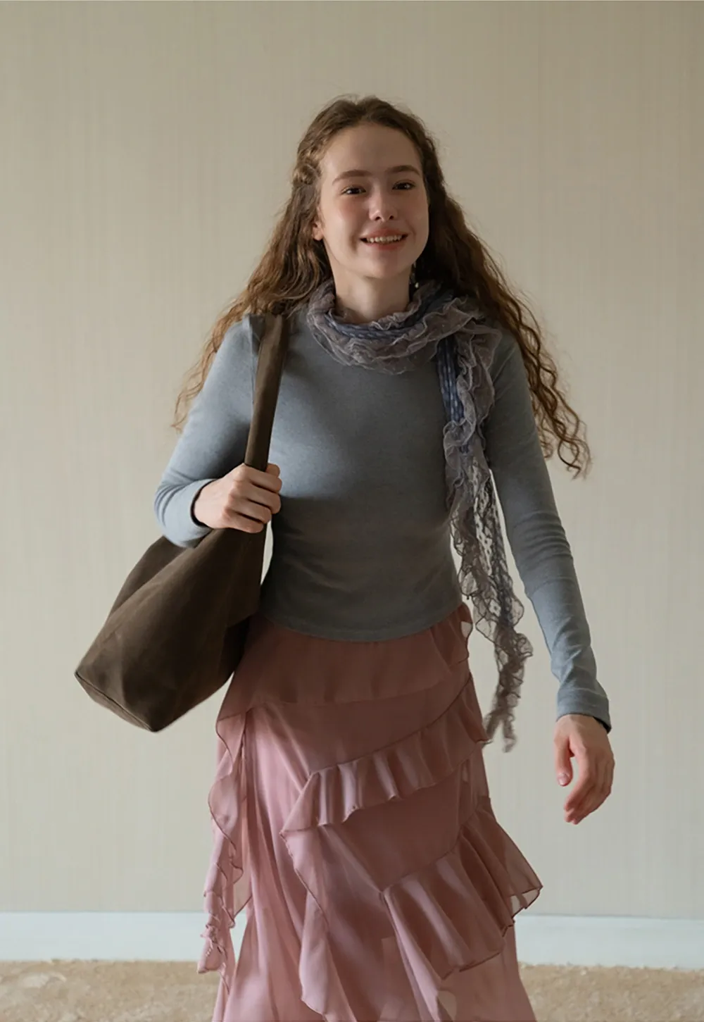 Women Basic Crew Neck Long Sleeve T Shirt