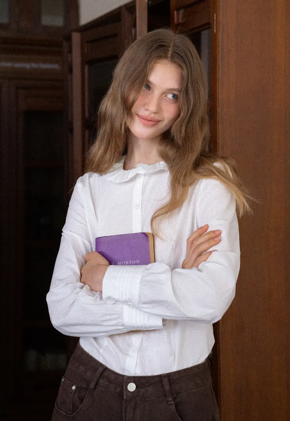 Ruffle Collar Blouse