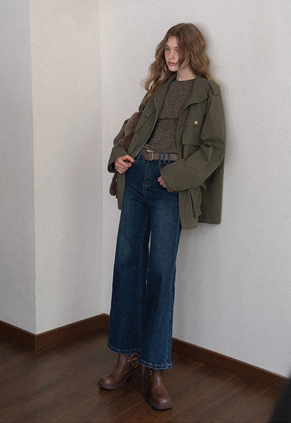 Womens Oversized Utility Pocket Jacket