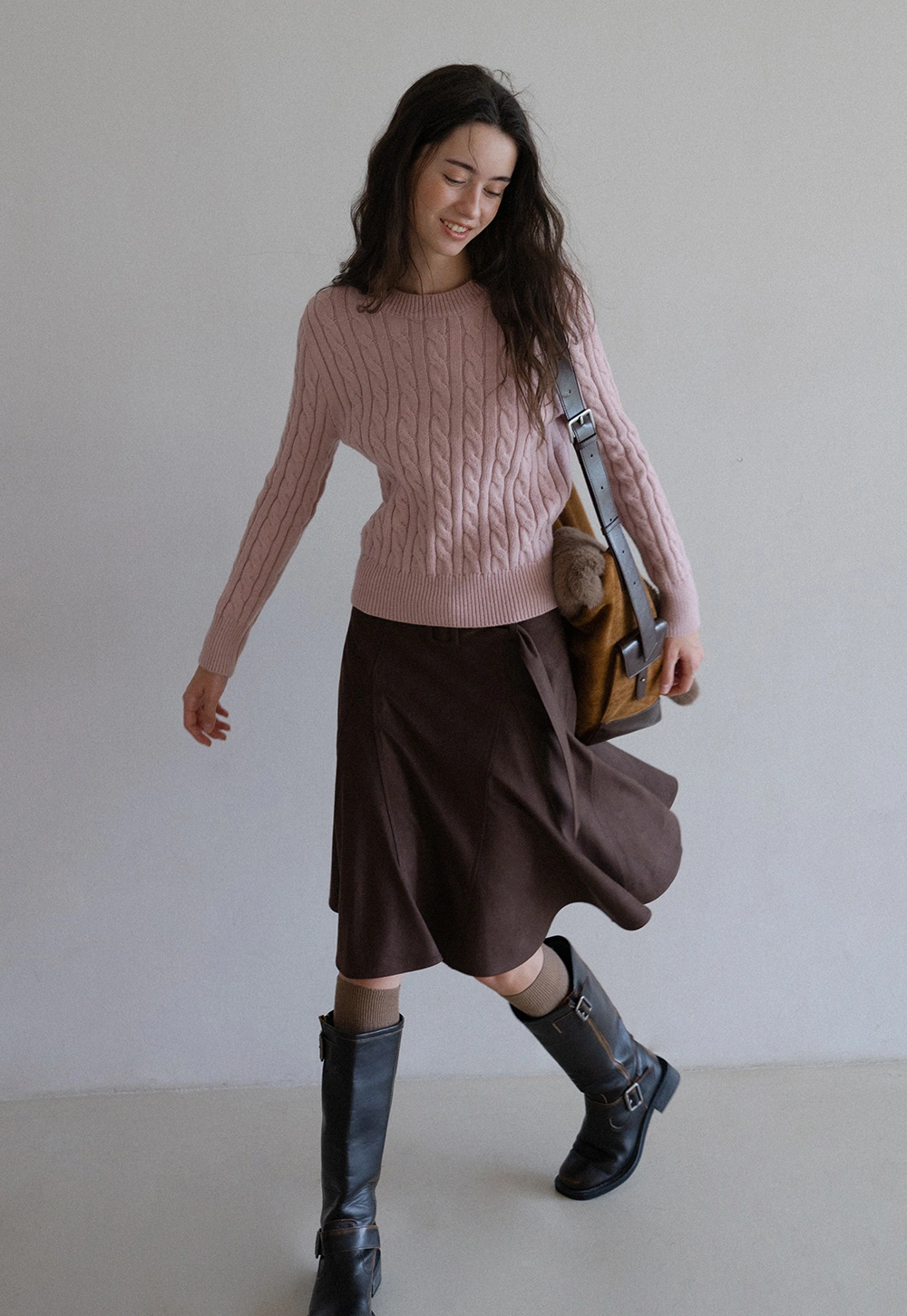 Womens Classic Cable Knit Sweater