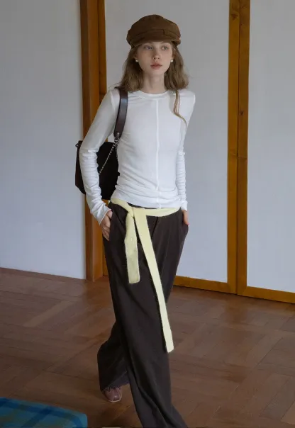 Womens Classic Long Sleeve Basic Tee