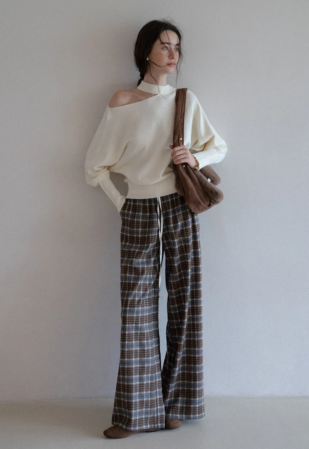 Off Shoulder Strap Detail Pullover