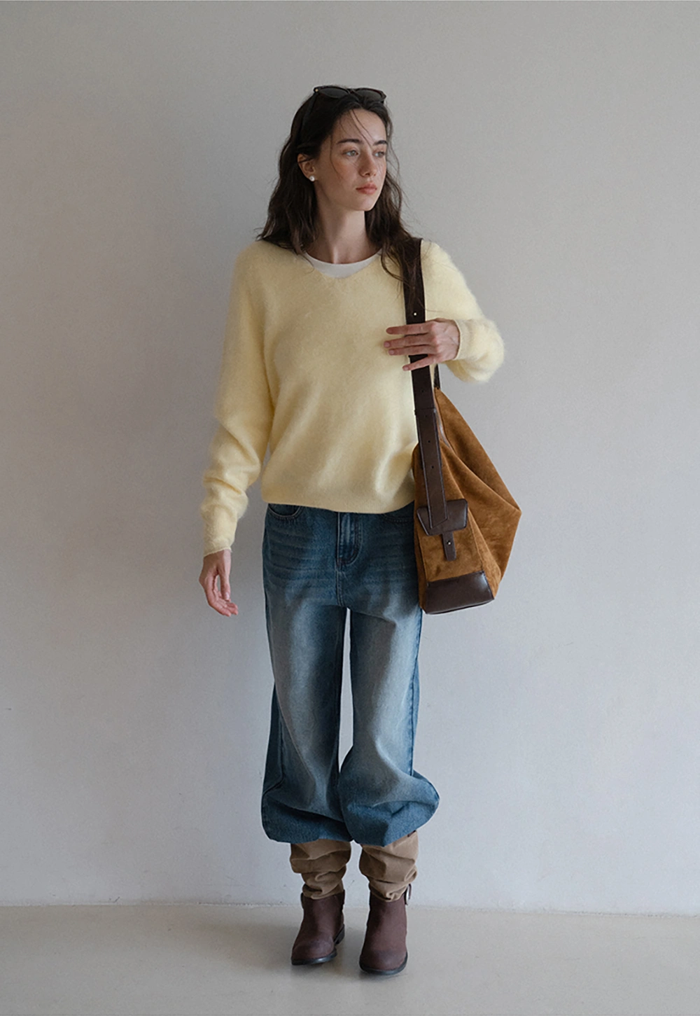 Cozy V-Neck Long Sleeve Sweater