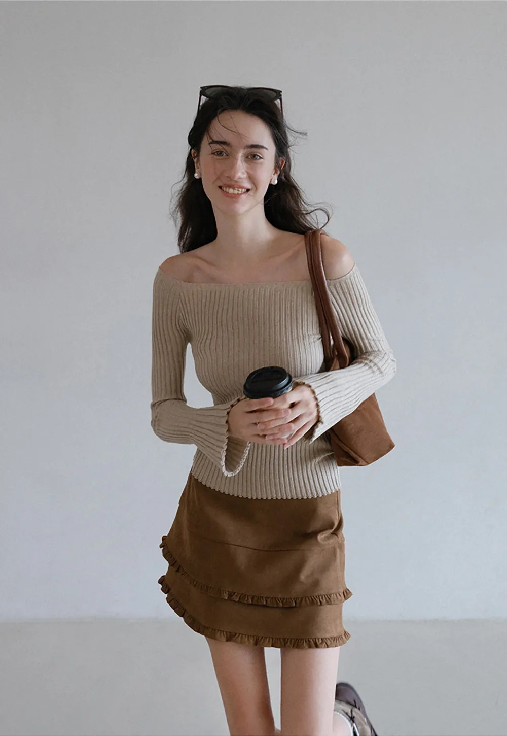 Ruffle Hem A-Line Mini Skirt