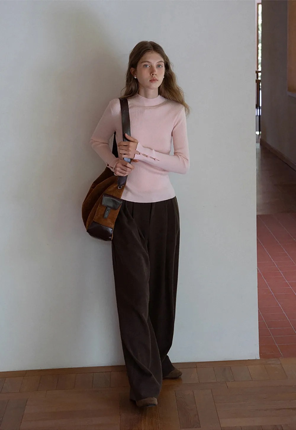 Womens Mock Neck Knit Top