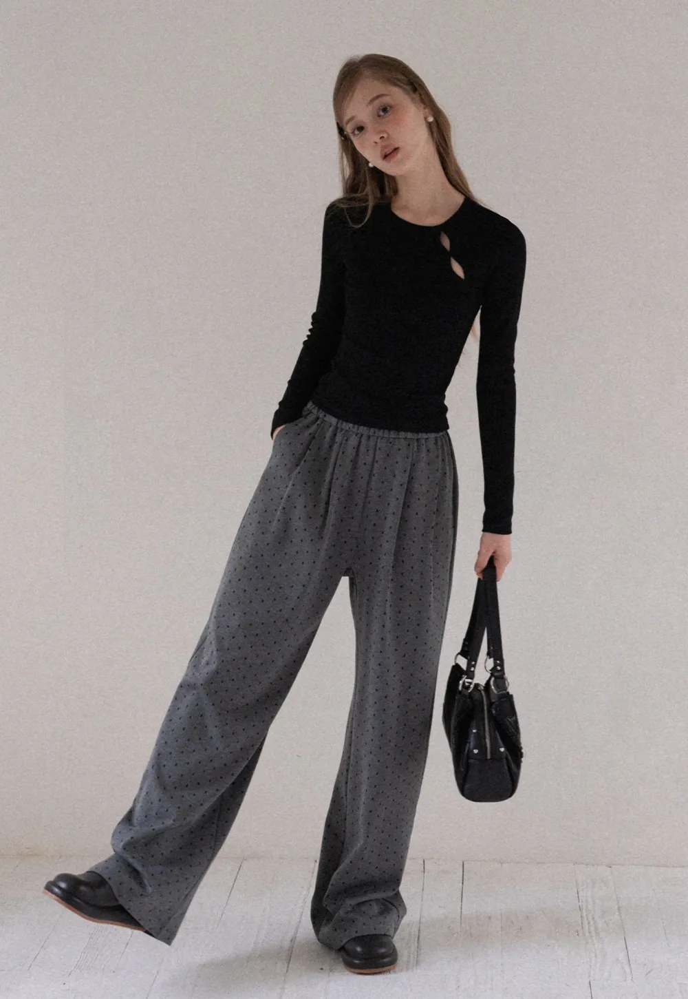 Women Cut Out Long Sleeve Top Slim Fit Basic T Shirt