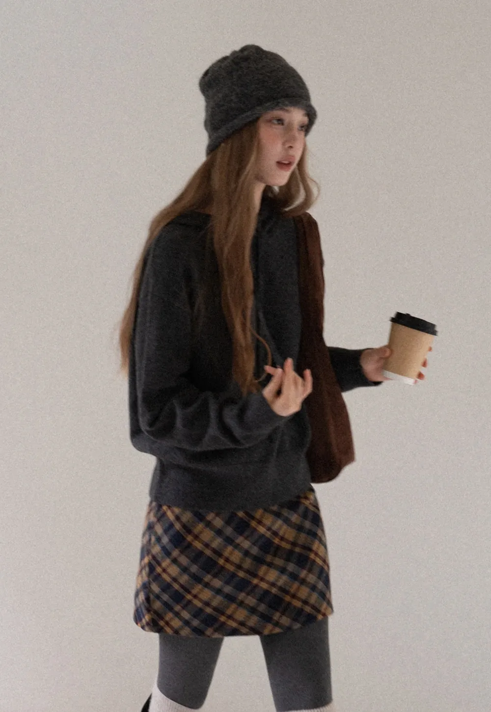 Women Basic Knit Hoodie Long Sleeve Pullover Sweater