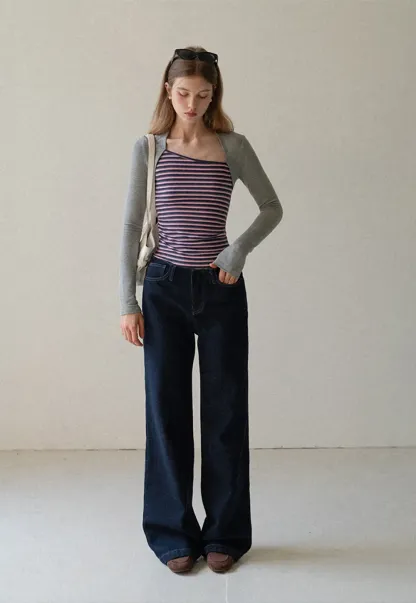 Striped Layered Shrug Top