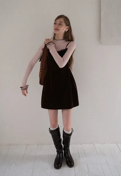 Vintage Style Velvet Sleeveless Dress