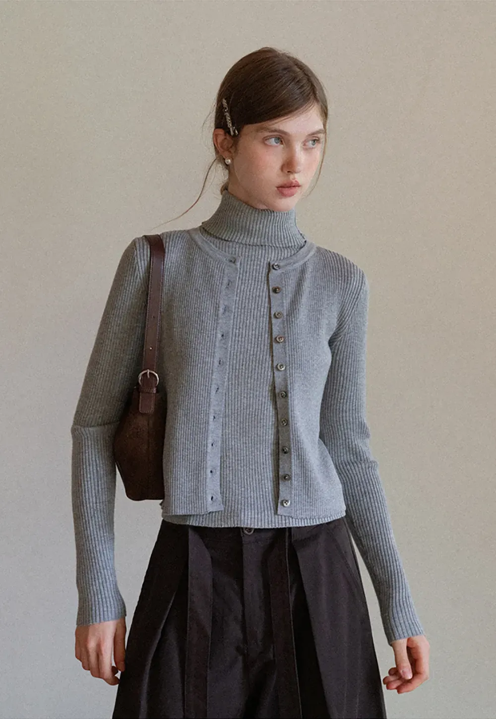 High-Waist Wide-Leg Pants with Tie Belt