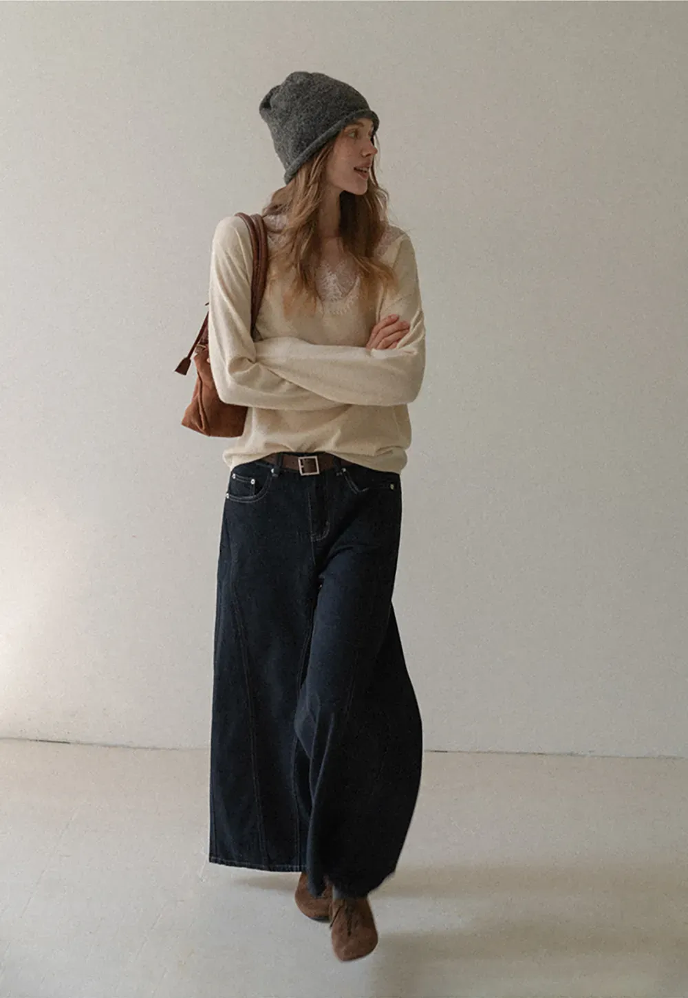 Lace Trim Fleece Top