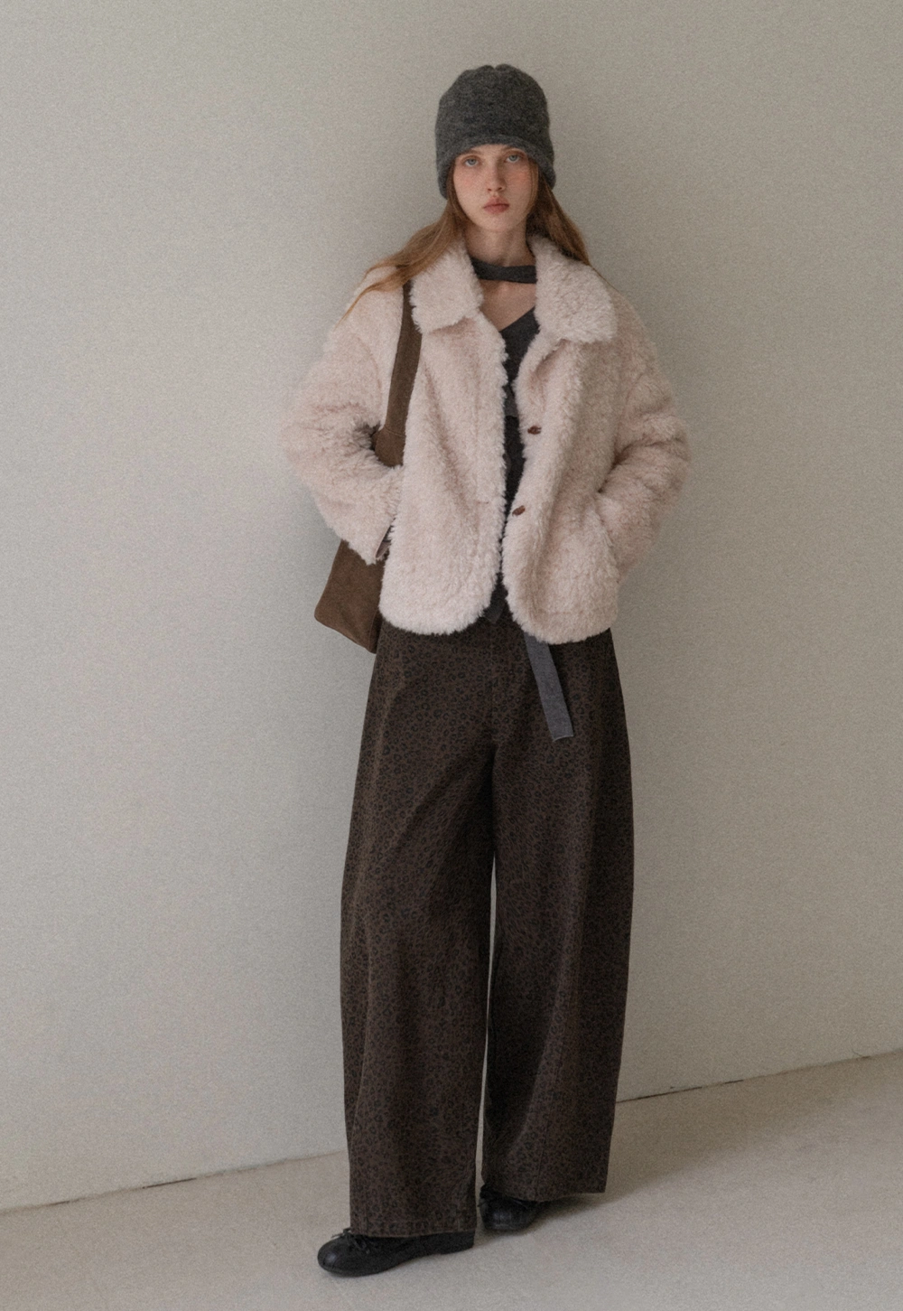 Women Faux Shearling Jacket Short Teddy Coat Winter