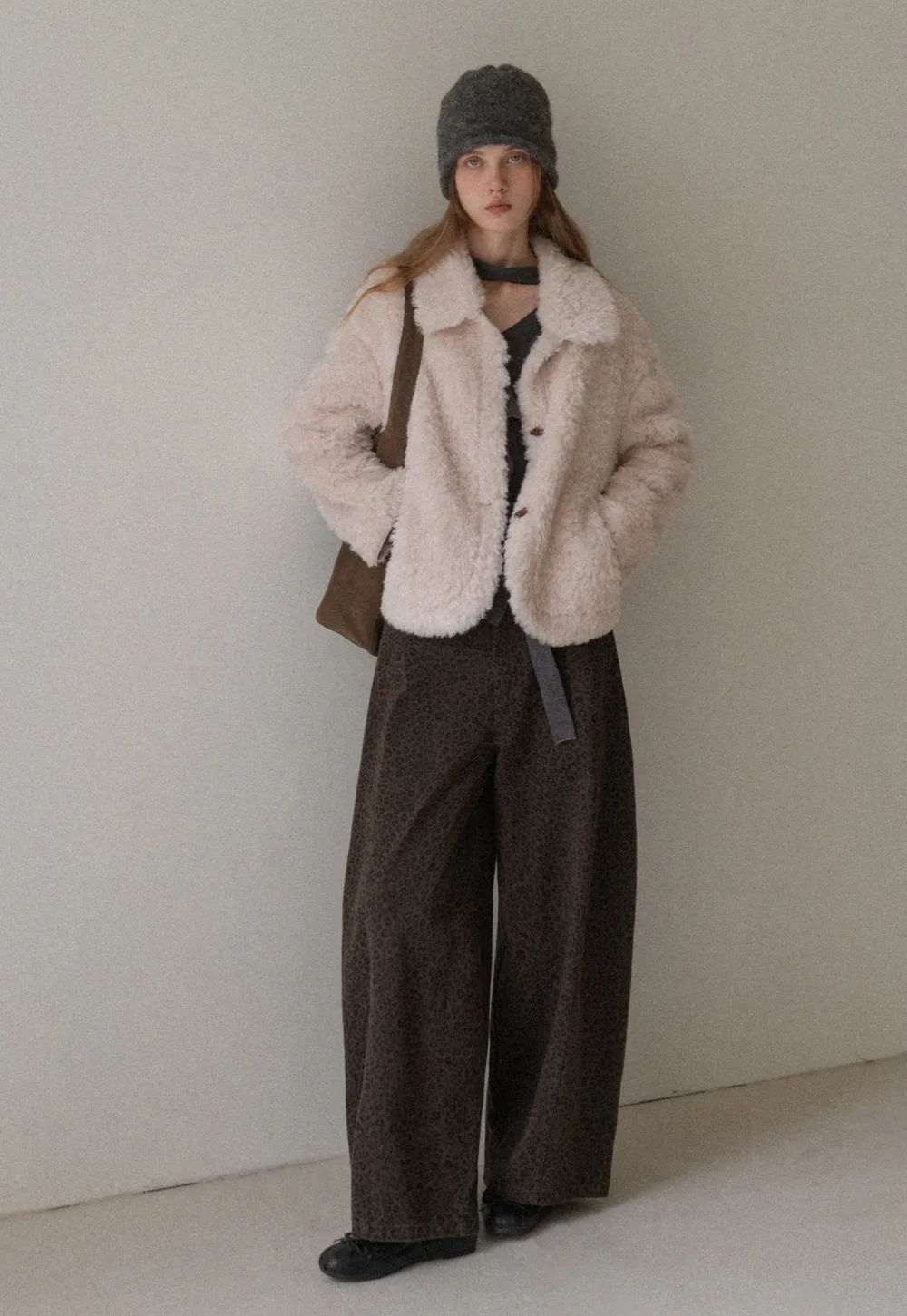 Women Faux Shearling Jacket Short Teddy Coat Winter