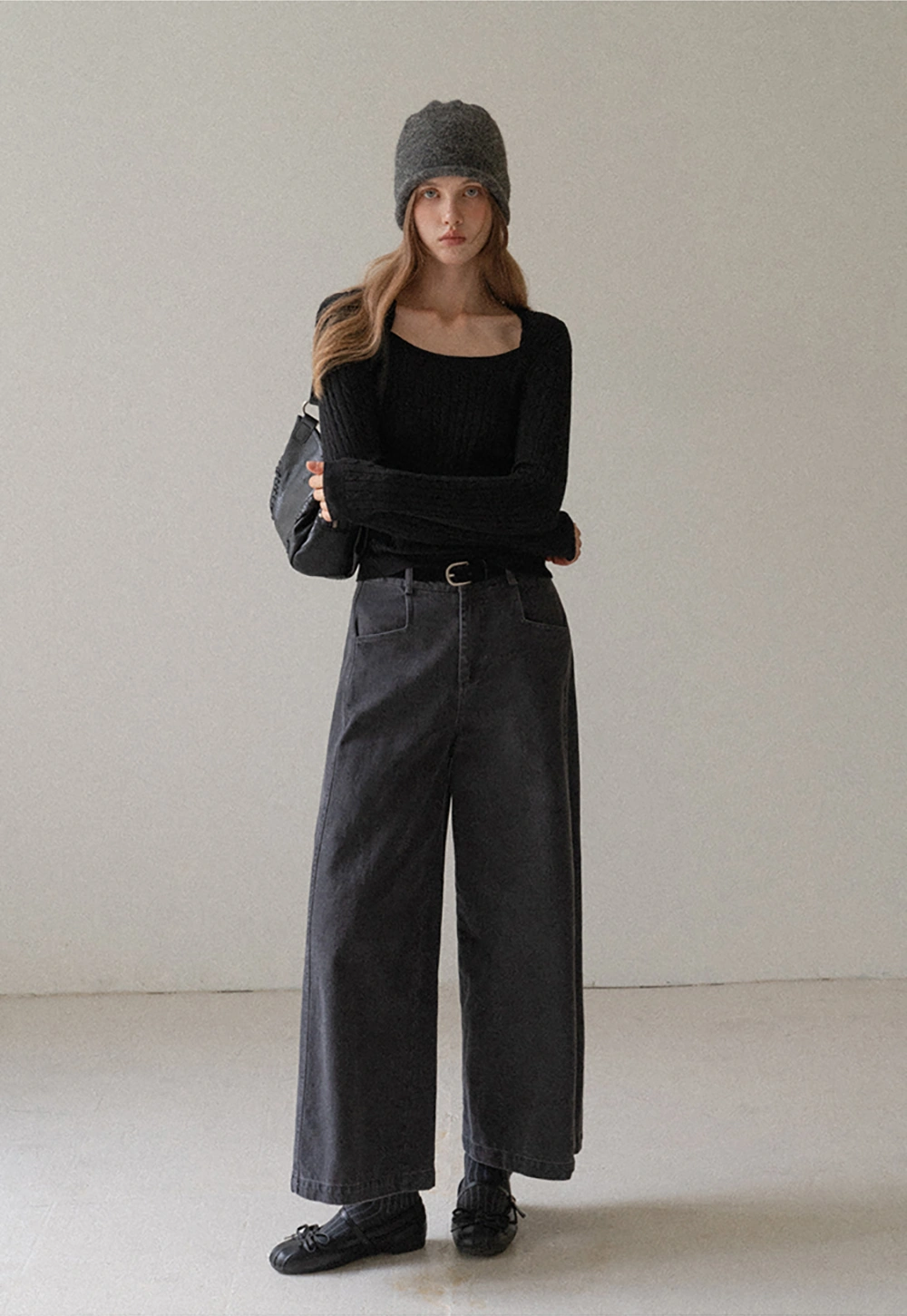 Square Neck Cable Knit Sweater