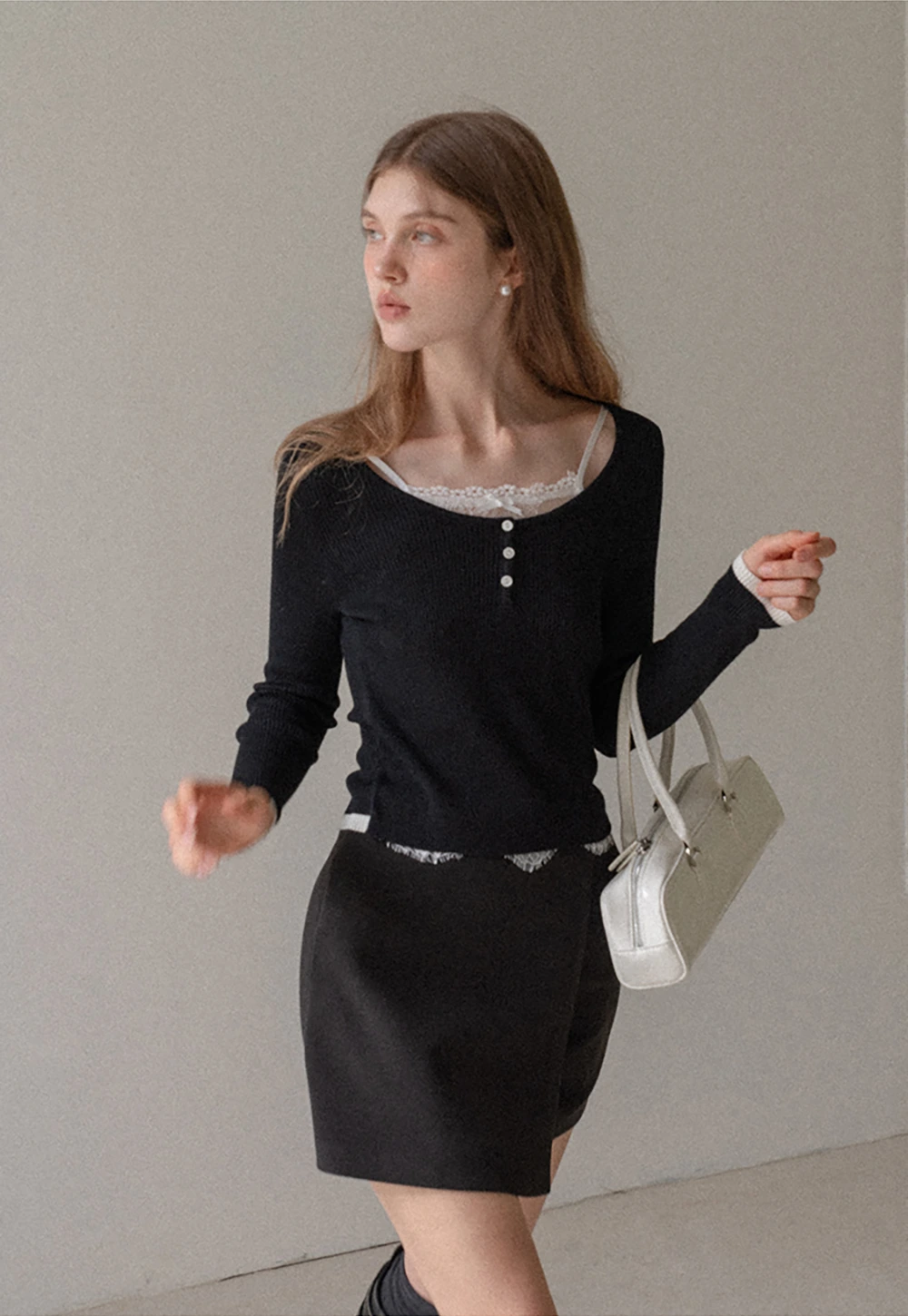 Womens Wool Wrap Mini Skirt