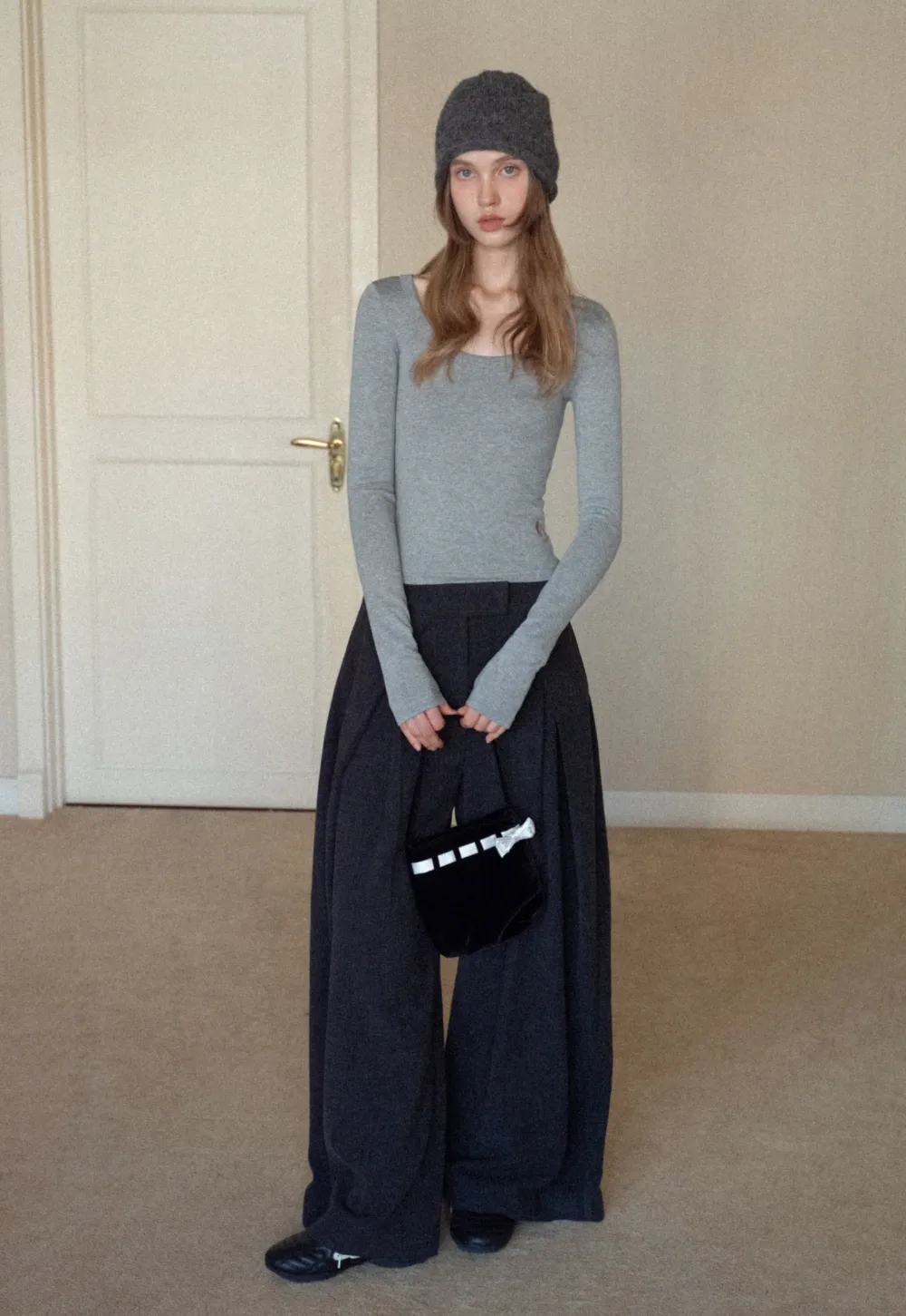 Basic Stretch Long Sleeve Tee for Women Casual