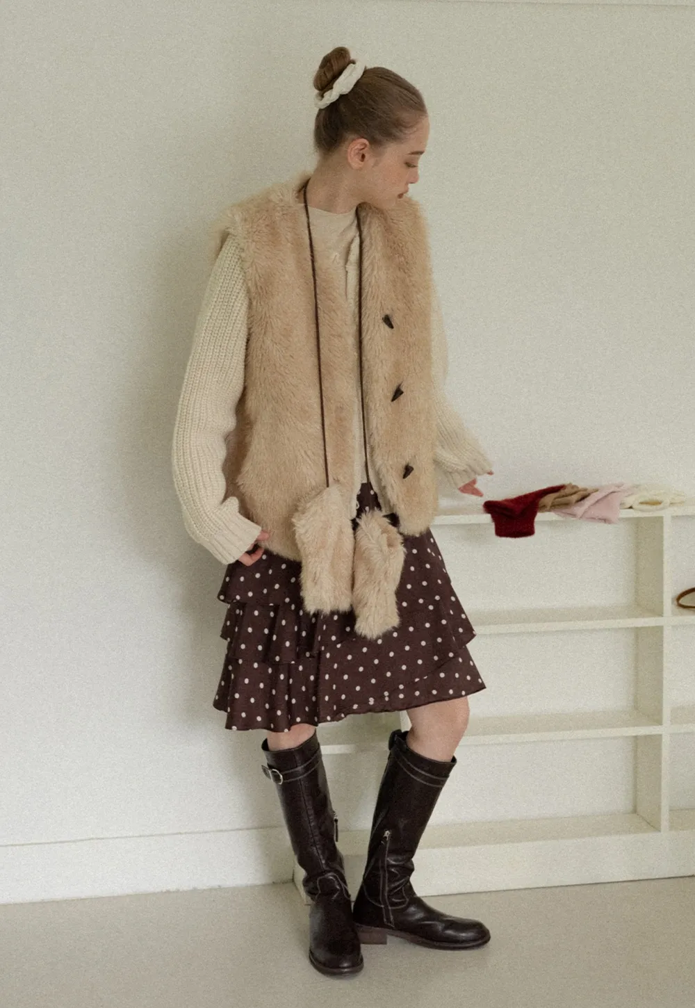 Soft Shearling Vest Women Warm Fuzzy Gilet