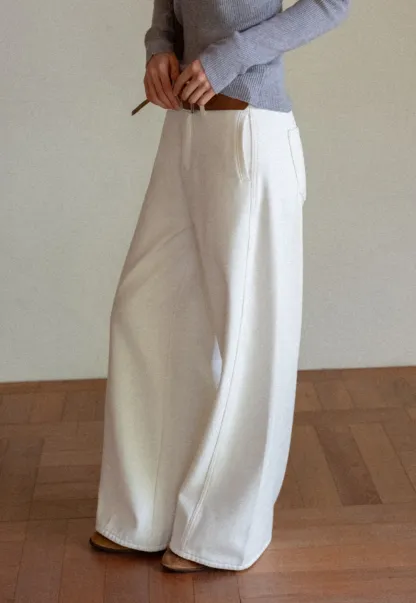 Womens High Waist Wide Leg Pants with Belt