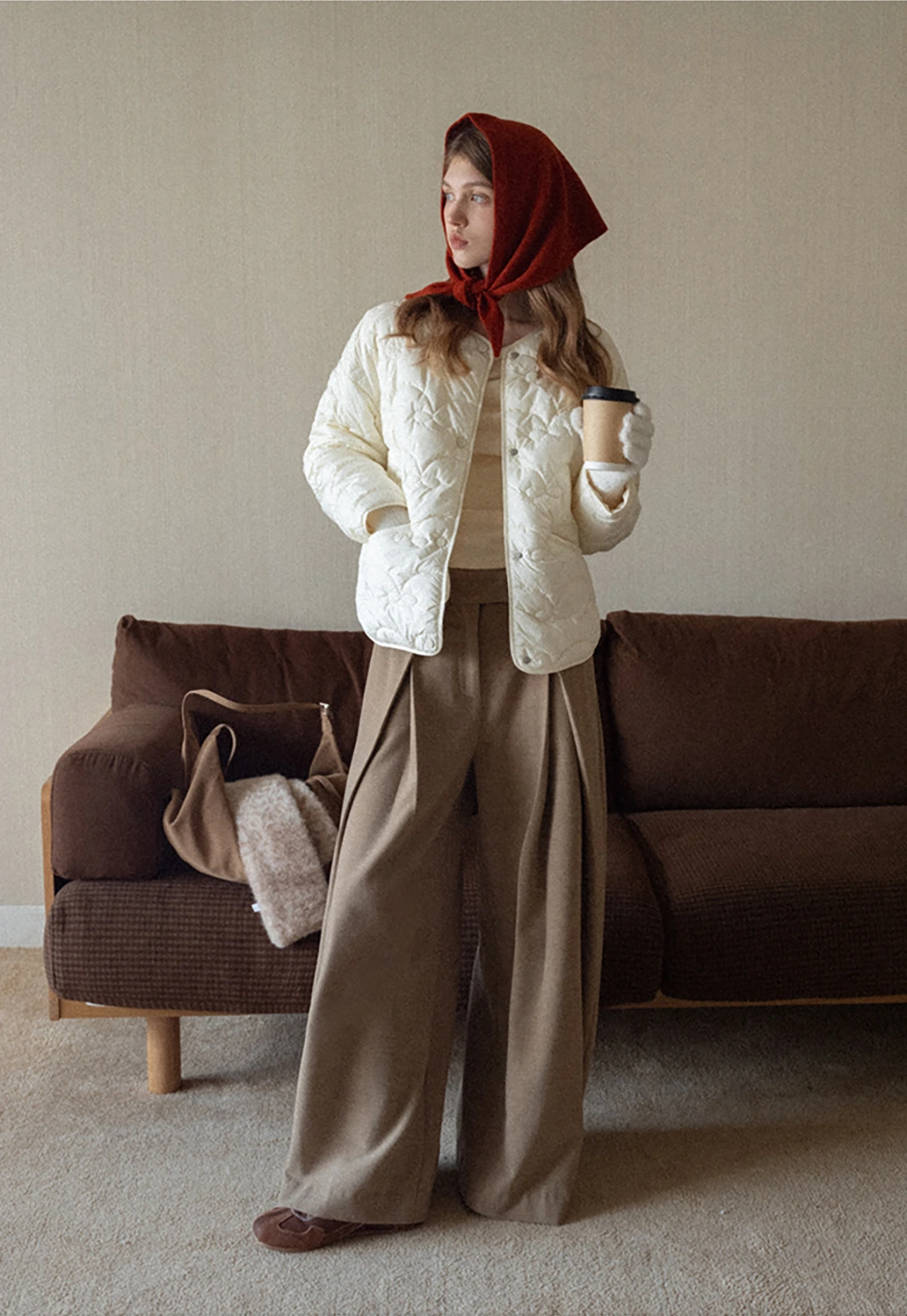 Triangle Versatile Knit Scarf and Shawl