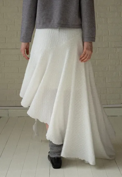 Elegant White Flared Skirt