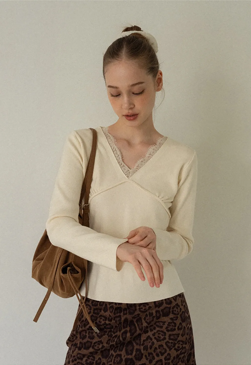 Leopard Print Flared Skirt